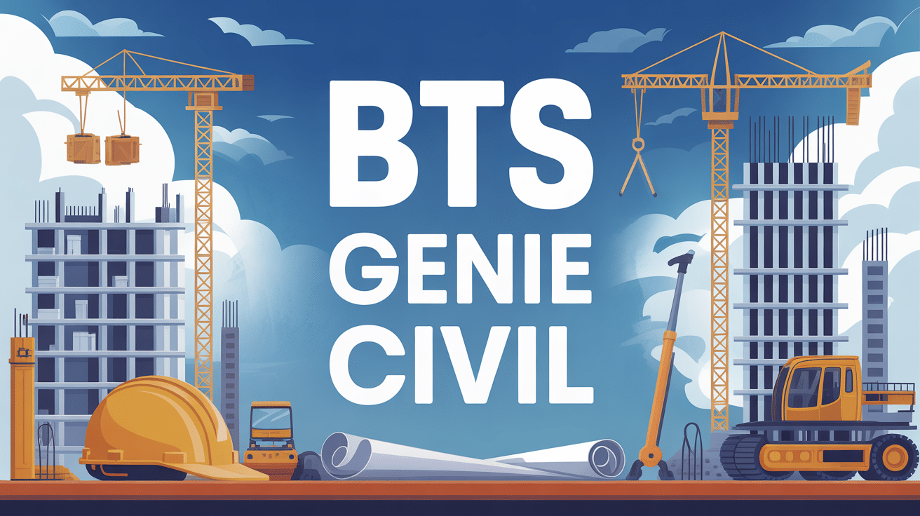 chantier bts en genie civil grues plans casques