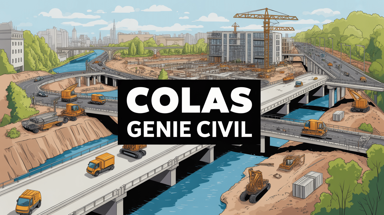vue aérienne colas génie civil chantier moderne