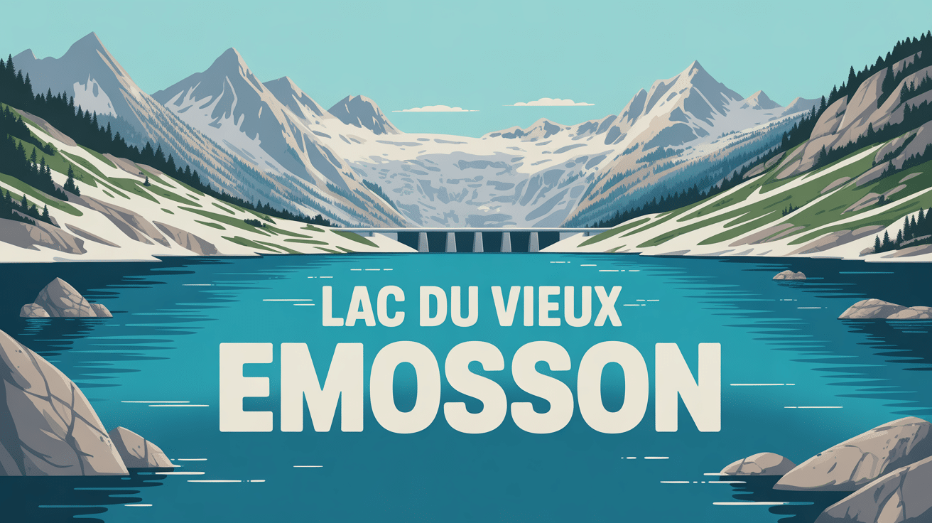 lac du vieux emosson vue alpine barrage reflets