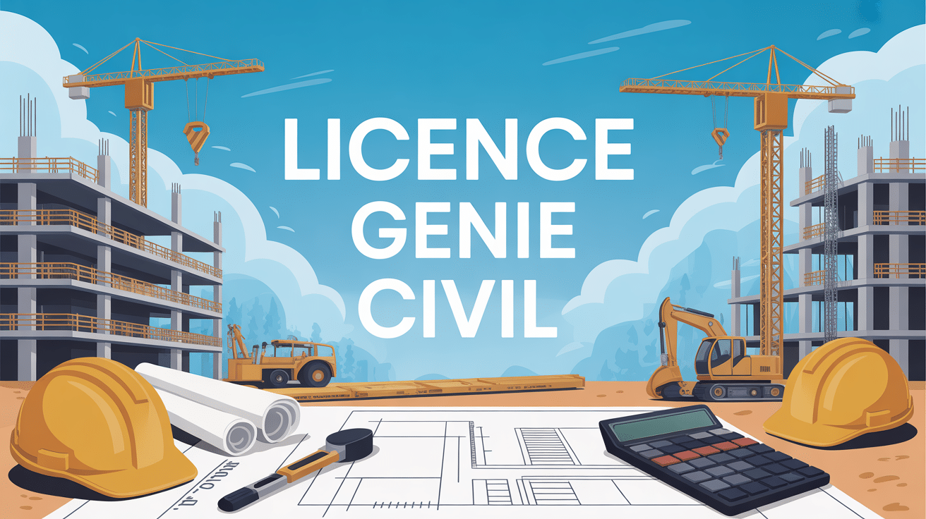 licence génie civil illustration chantier construction
