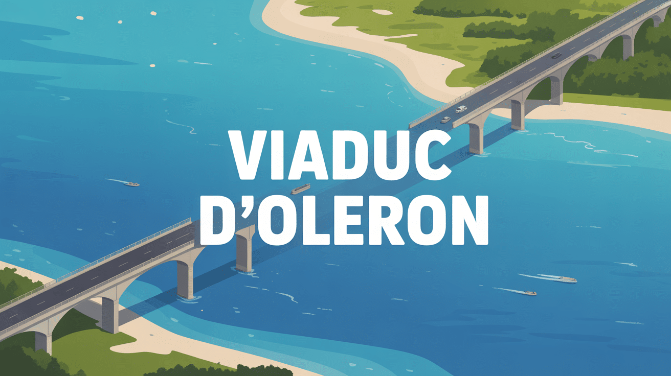 vue aerienne du viaduc d oleron au coucher du soleil