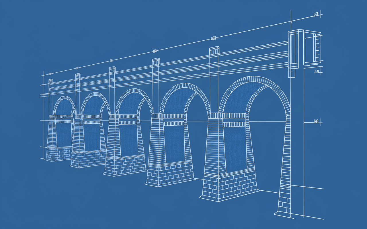 Schéma technique du viaduc de Cize-Bolozon