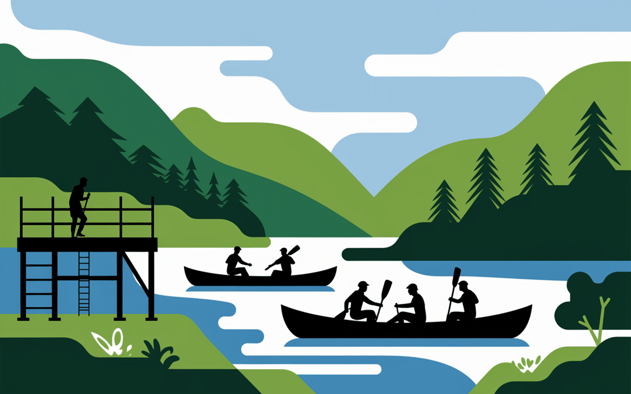 activités de plein air autour du viaduc de clécy canoë rando saut élastique