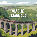 vue panoramique du viaduc de Marnaval avec arches en pierre