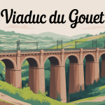 viaduc du gouët sur une vallée verdoyante bretonne