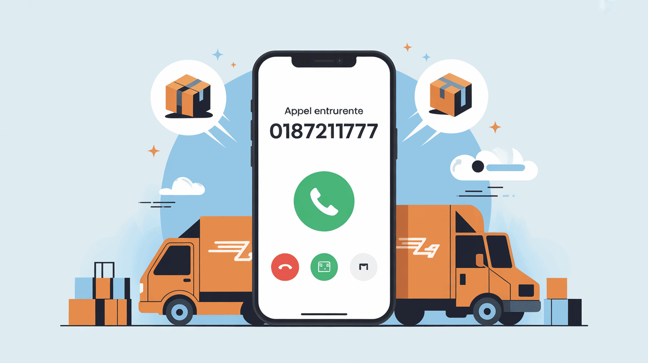 Appel entrant 0187217777 livraison Amazon sur smartphone