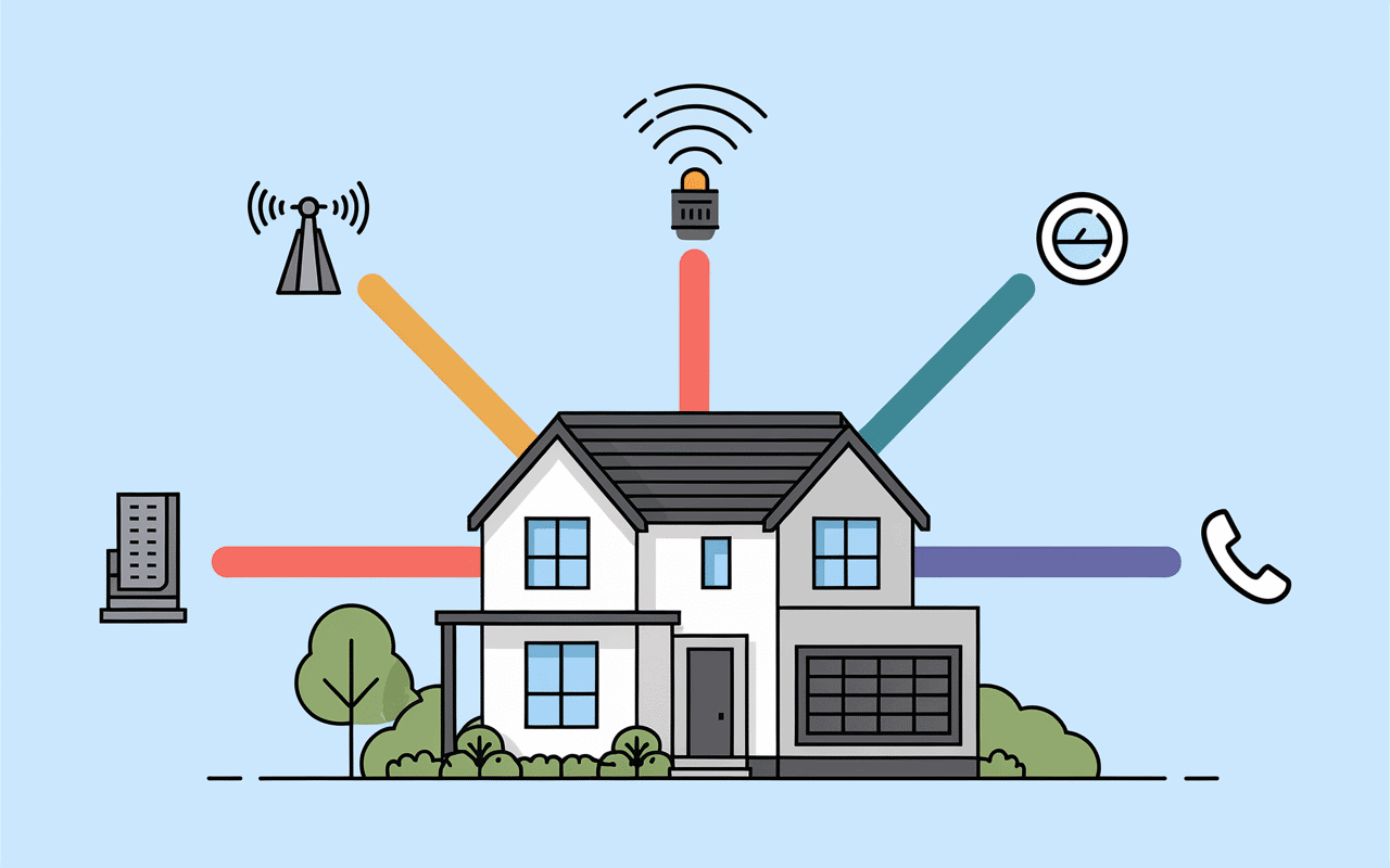 degrouptest schema connexions fibre adsl 4g 5g