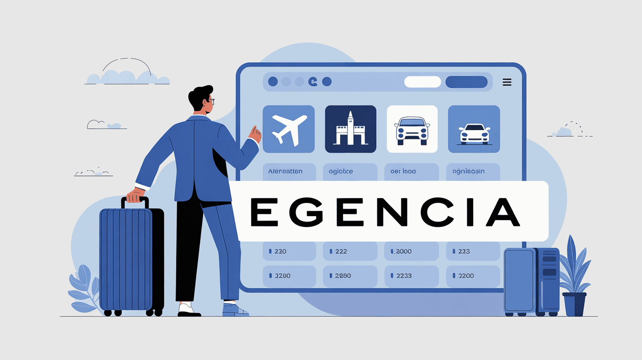 Illustration egencia voyage affaires businessman ordinateur