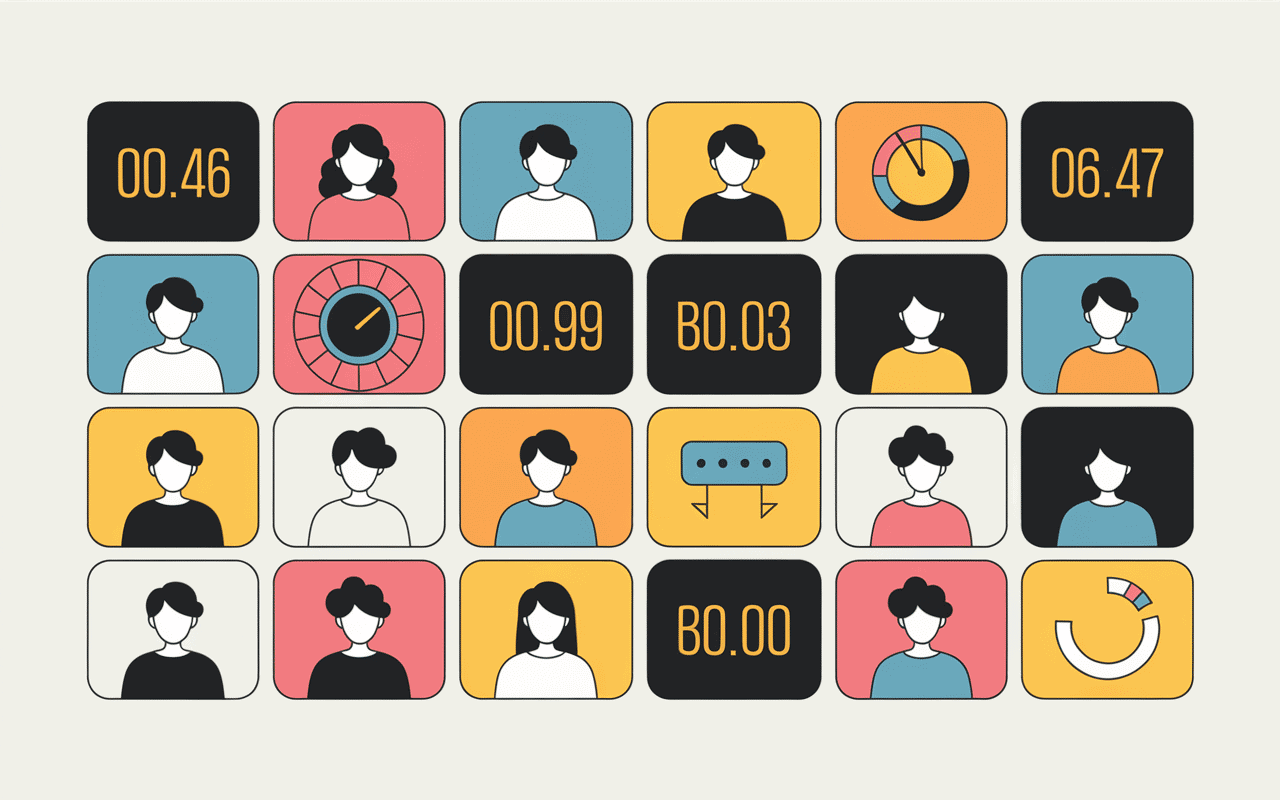 Dashboard des fonctionnalités principales de Janitor AI avec icônes et statistiques