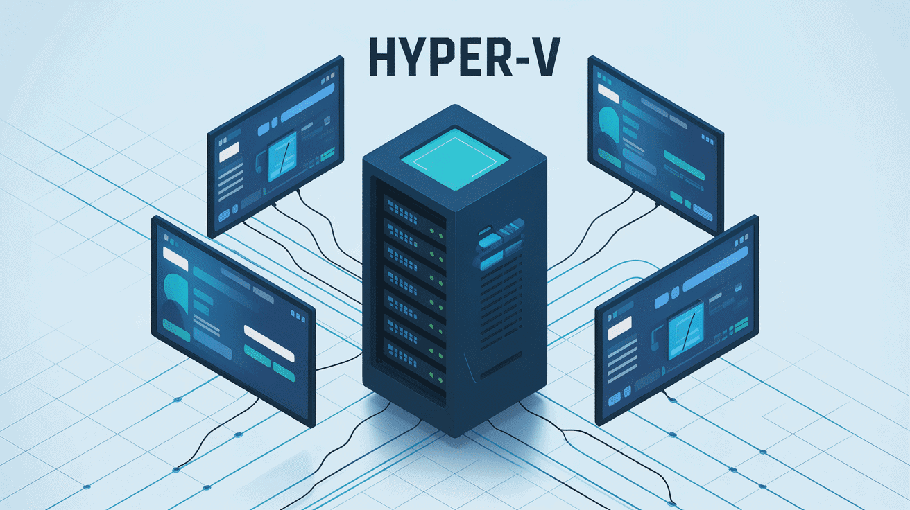 serveur physique avec écrans virtuels hyperv
