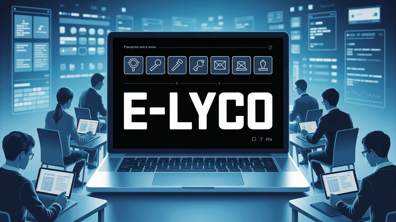 interface elyco tableau de bord ordinateur portable moderne