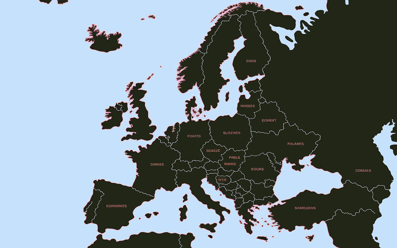 Carte europeenne symbolisant pacte ecologique vert