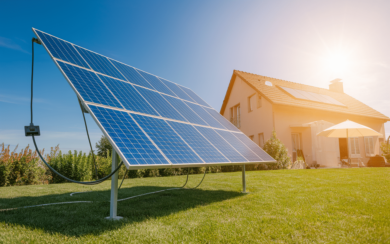 Test panneau solaire à brancher sur prise 220v avis jardin et multimètre 400W