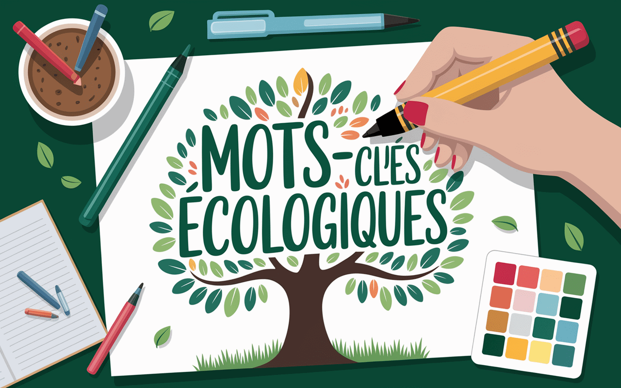 main crayon slogan ecologie arbre mots