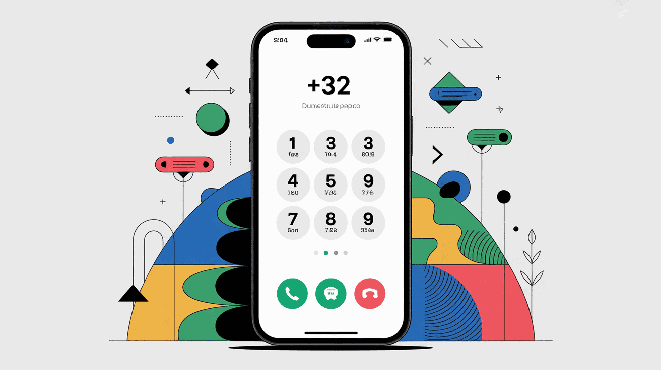 0032 indicatif de quel pays affichage smartphone
