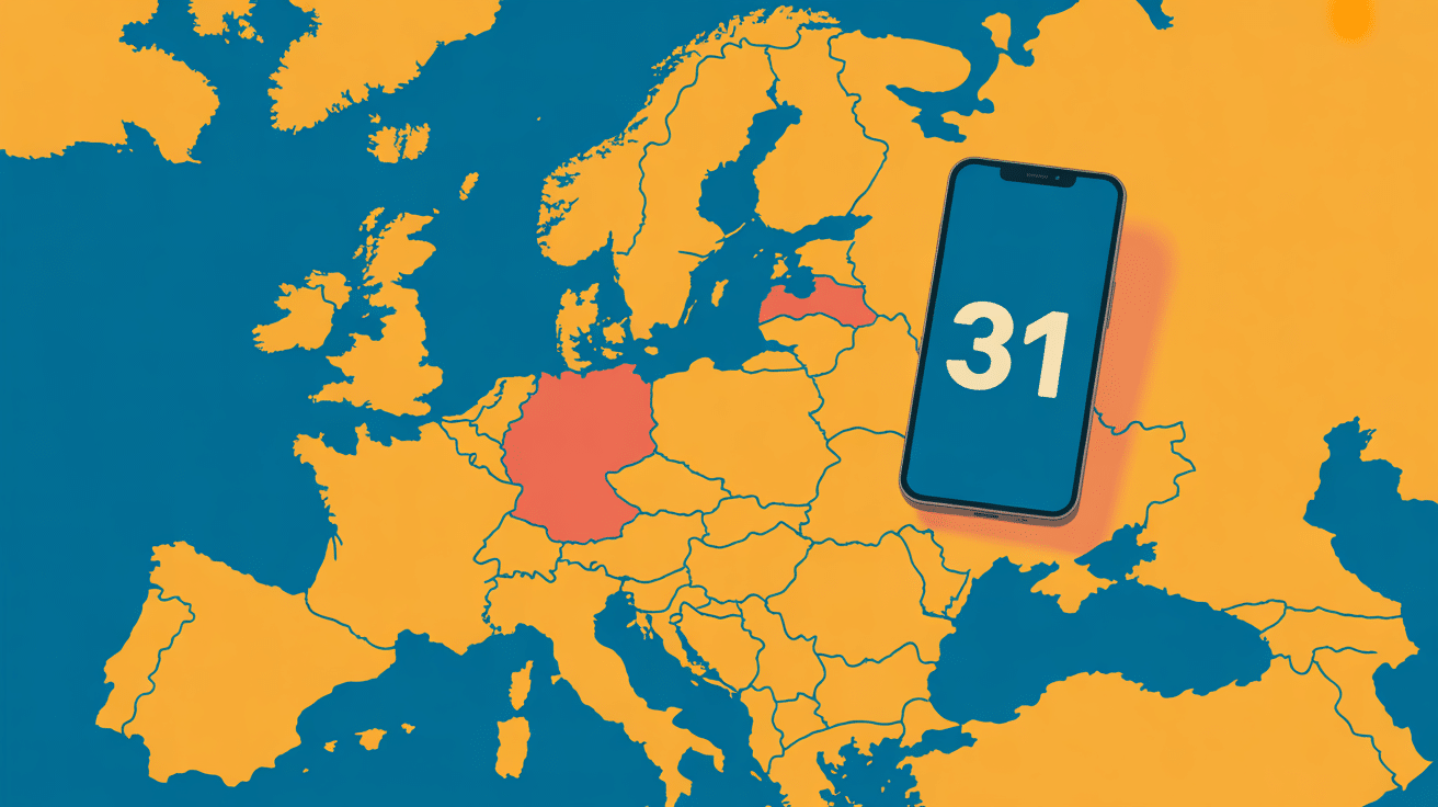 indicatif 31 quel pays carte europe orange