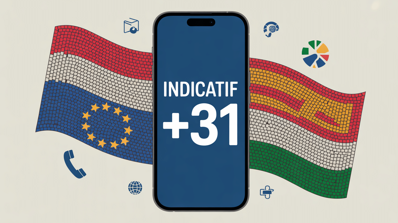 indicatif 31 quel pays smartphone et drapeaux