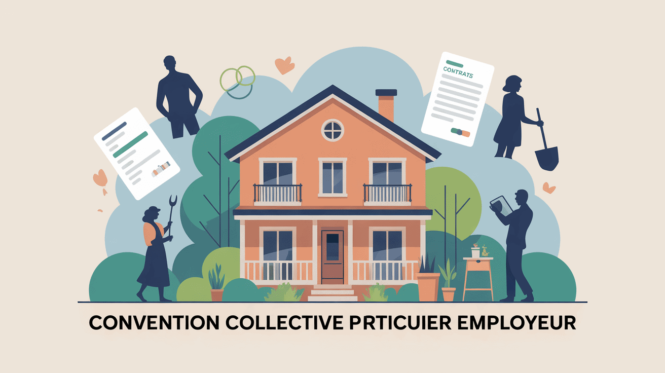 illustration convention collective particulier employeur maison et salariés