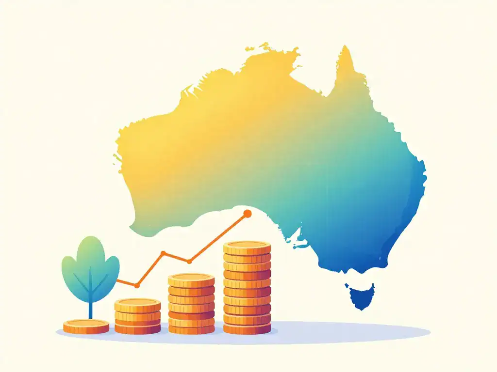 comparaison visuelle salaire moyen australie graphique