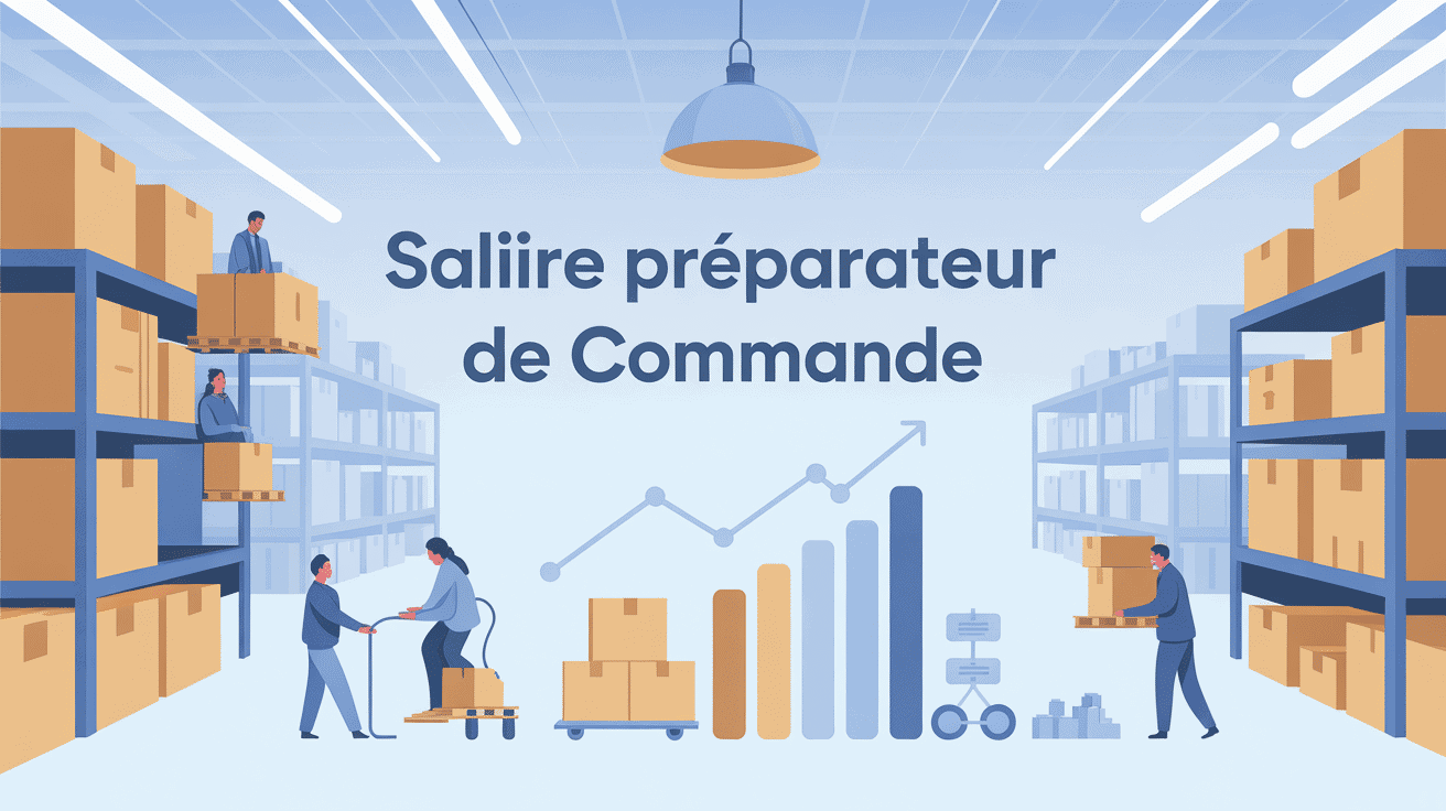 illustration métier salaire preparateur de commande France