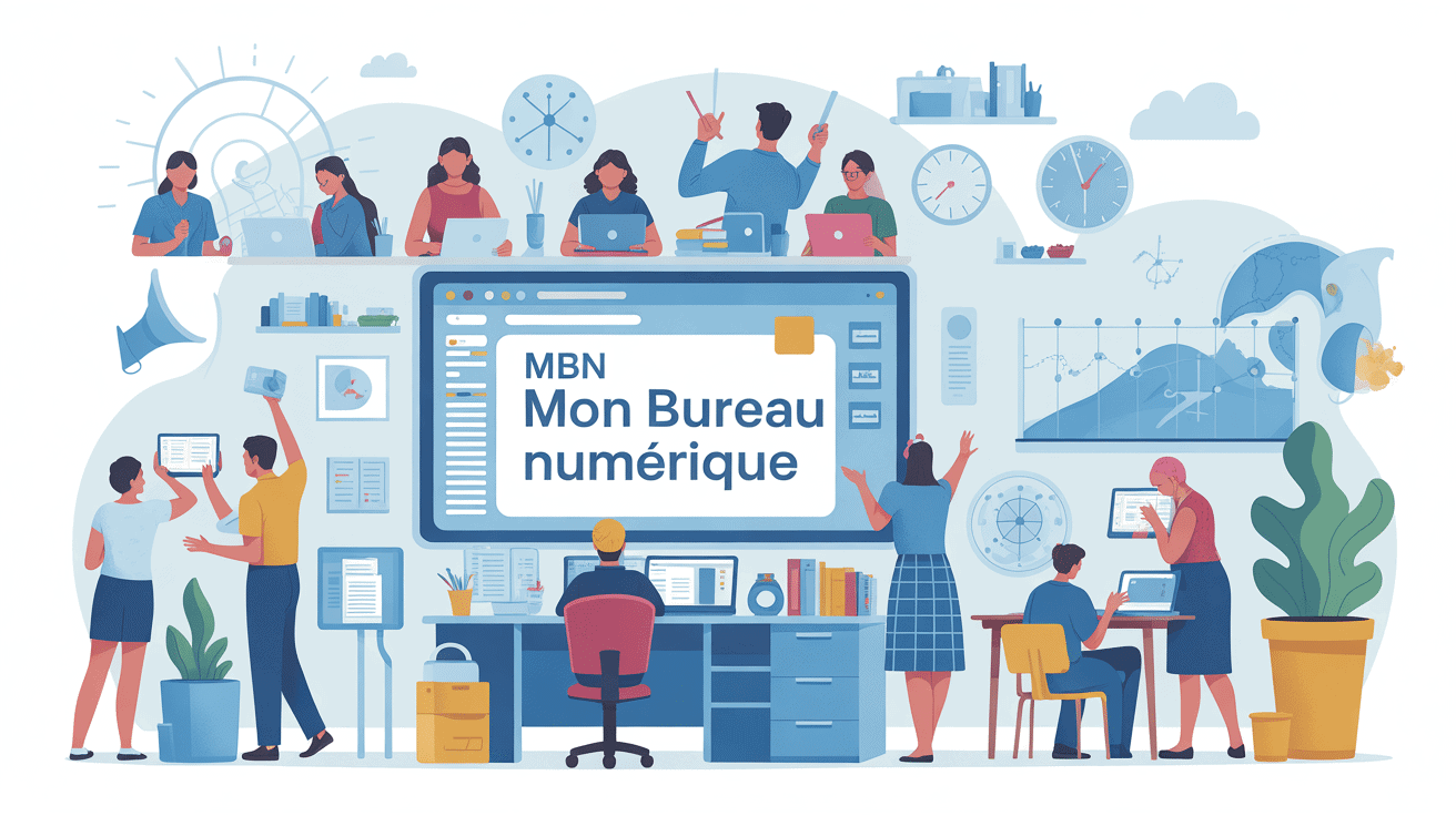 mbn mon bureau numérique illustration environnement scolaire