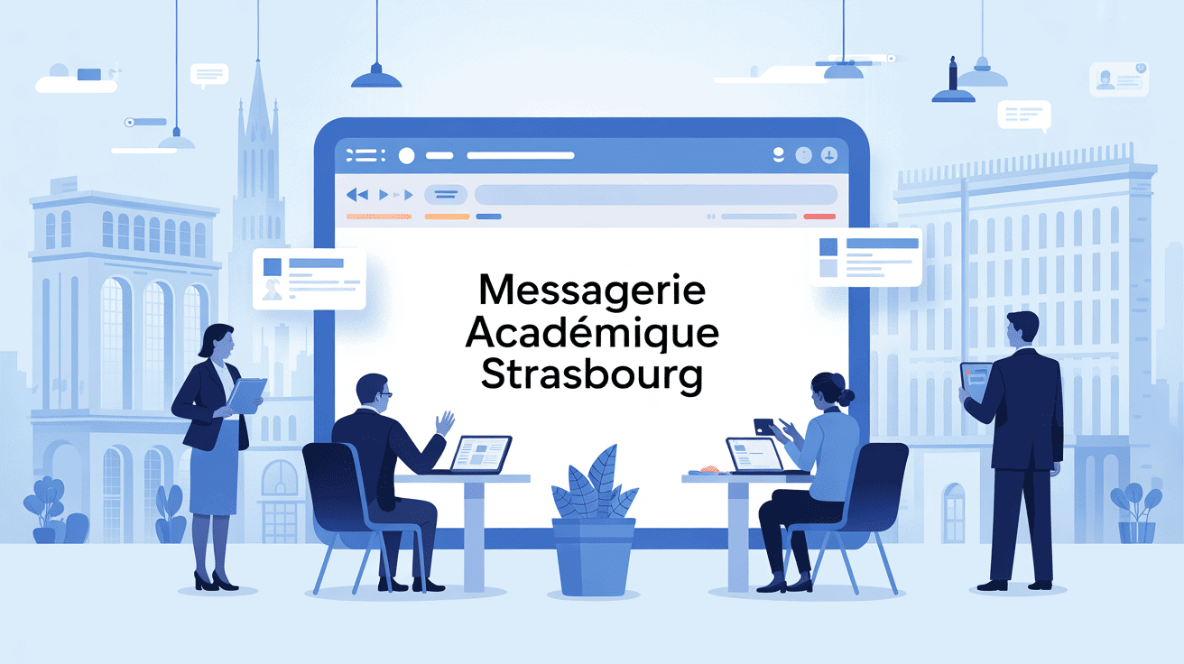 messagerie académique Strasbourg illustration espace numérique sécurisé