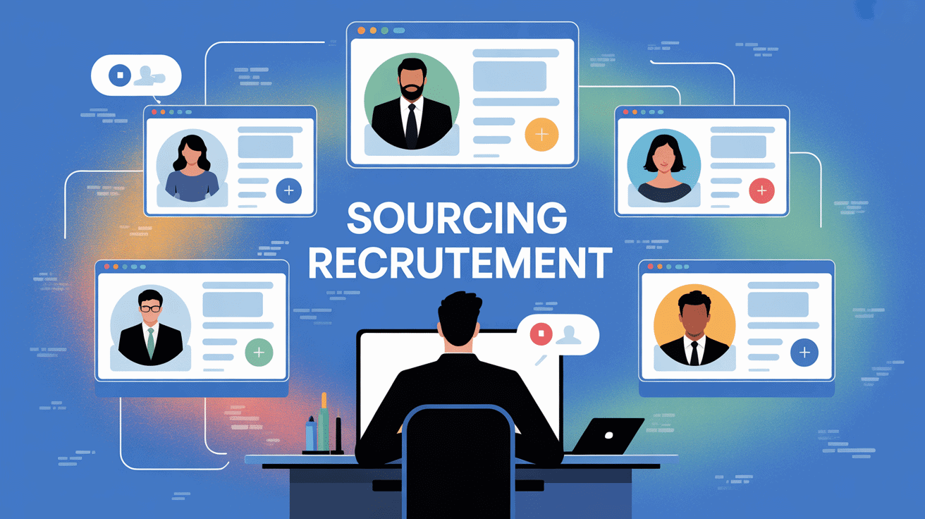 illustration sourcing recrutement en entreprise