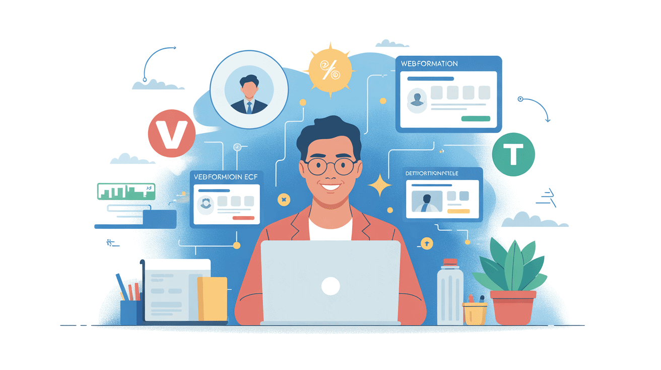 webformation ecf individu ordinateur icônes certification