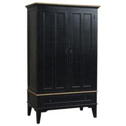 French Armoire Wardrobe in Black - Saigon