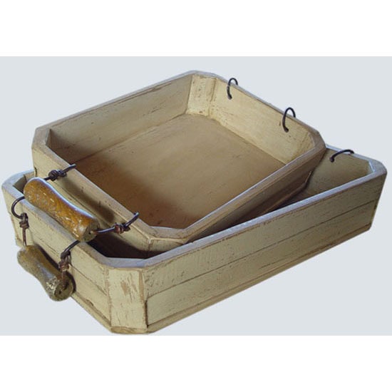 French Decorative Trays, Set of 2 - Country Collection