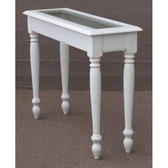 French Glass Top Console Table - Classic