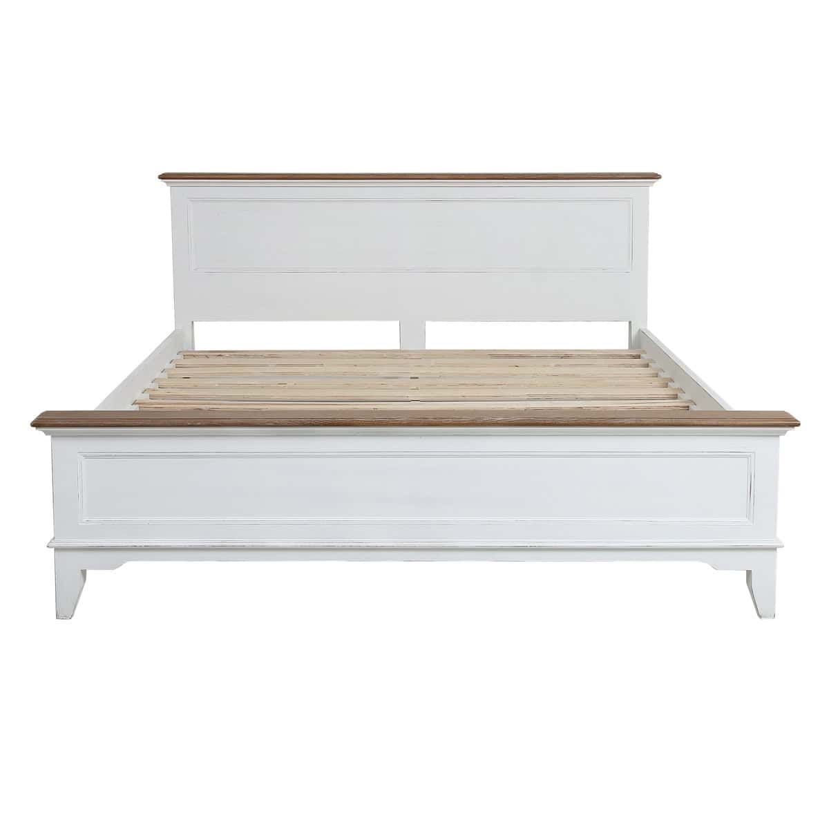 French Super King Bed Frame in Pumice White - Saigon