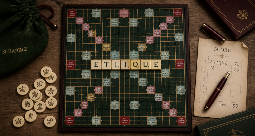 Le mot etique au Scrabble : validité, score et stratégie pour rentabiliser votre Q