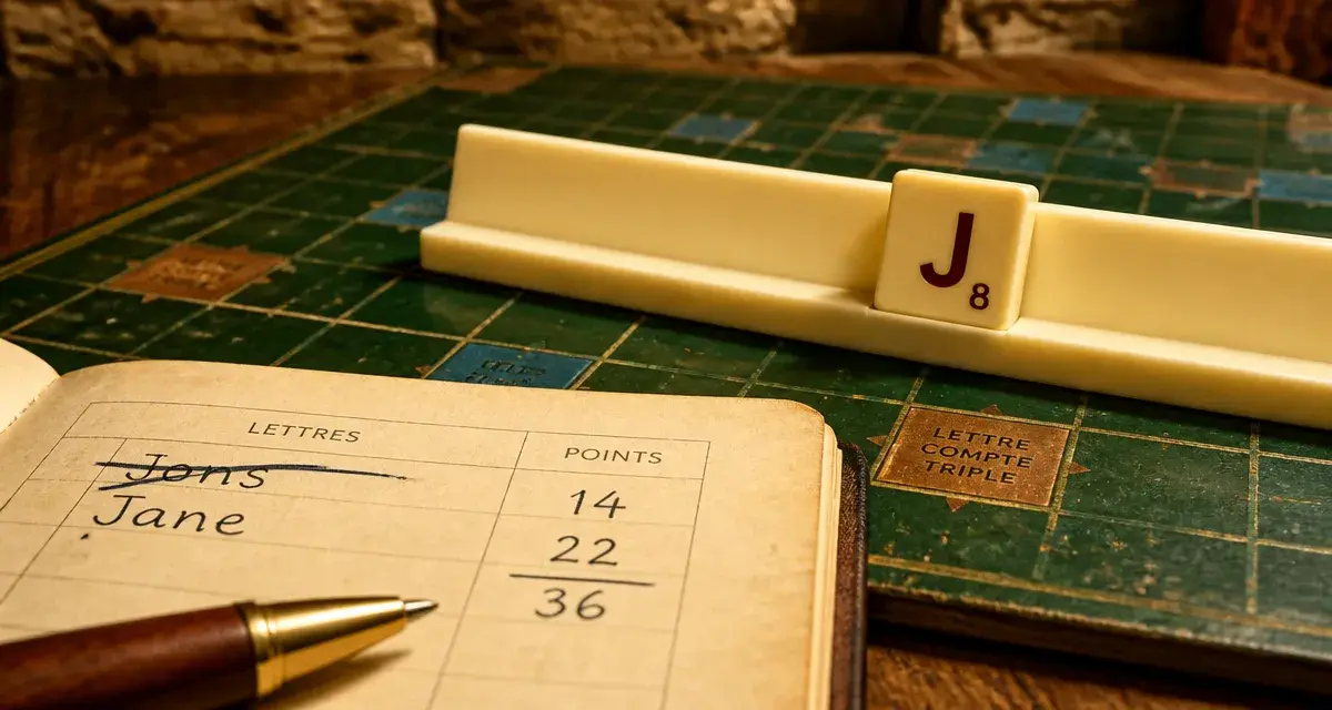 JONS scrabble : mot invalide sur plateau et décompte de points
