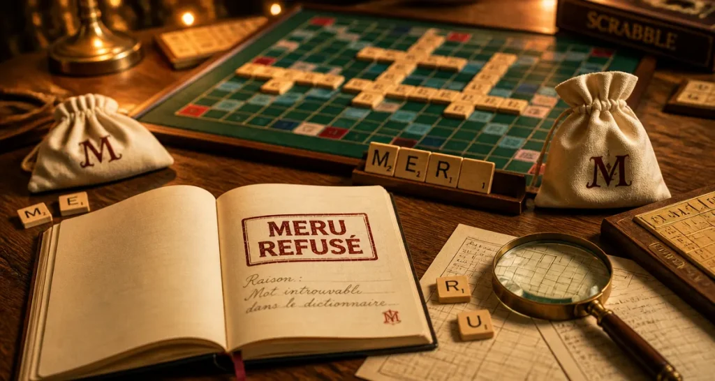 Scrabble : pourquoi le mot « meru » est invalide et quelles alternatives jouer