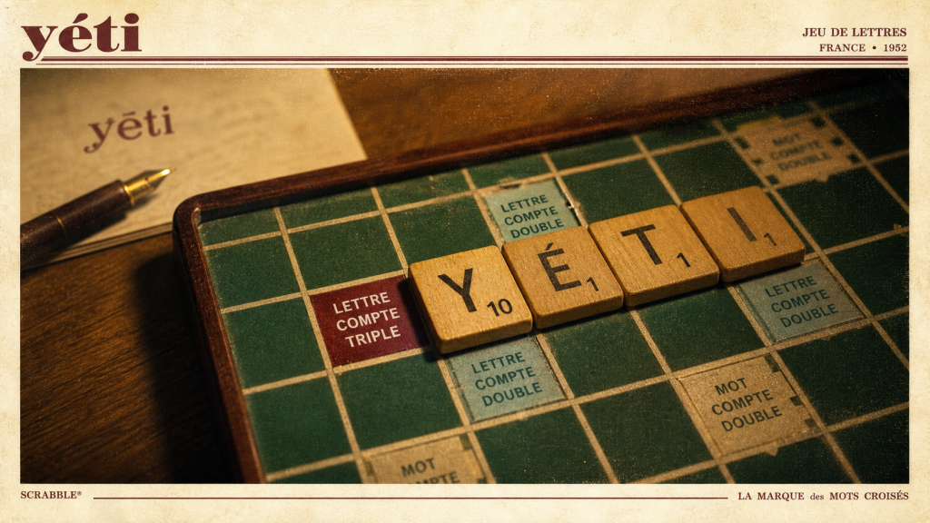 Yéti au Scrabble : 13 points, validité ODS et stratégies de placement