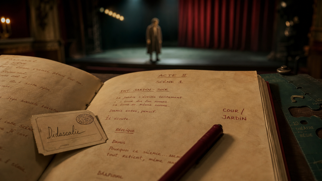 Vocabulaire du théâtre : actes, scènes, didascalies et espace scénique