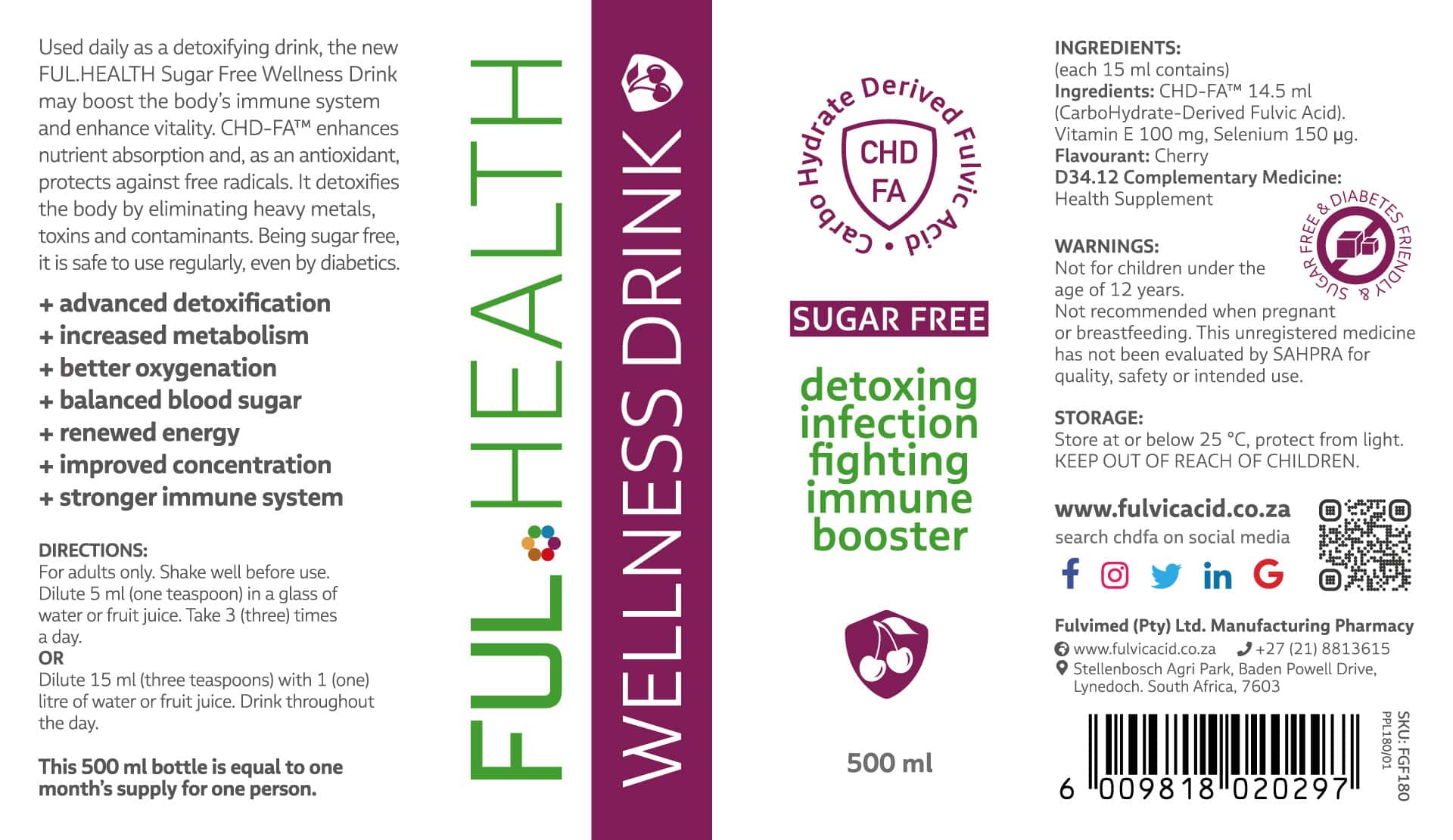 FUL.HEALTH Sugar Free Wellness Drink - 500ml