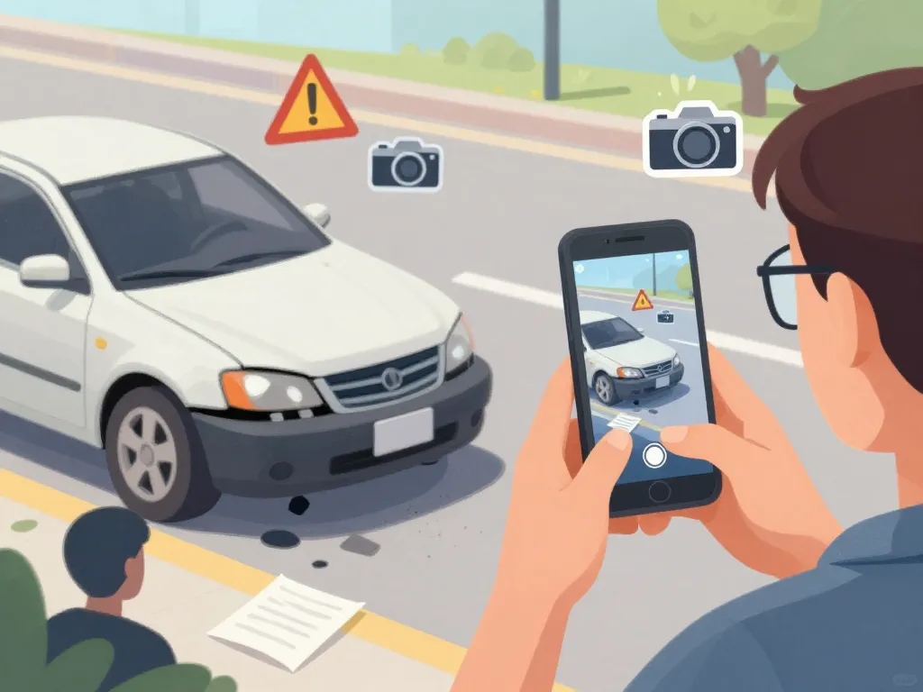 accident voiture garée trottoir constat et preuves