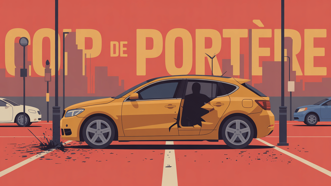 coup de portiere sur voiture garée parking
