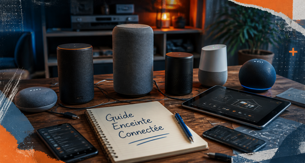 Comparatif enceinte connectée sur table moderne