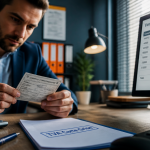 tva carte grise sur bureau comptable