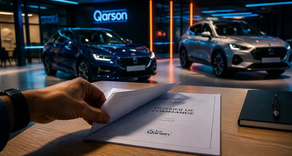qarson avis dossier commande voitures showroom
