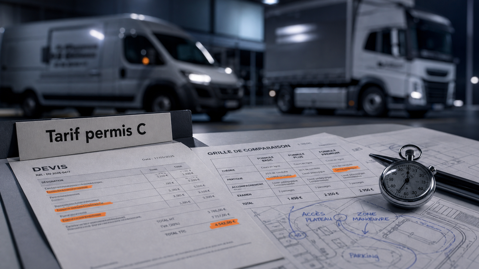Tarif permis c : devis et formation pour permis C
