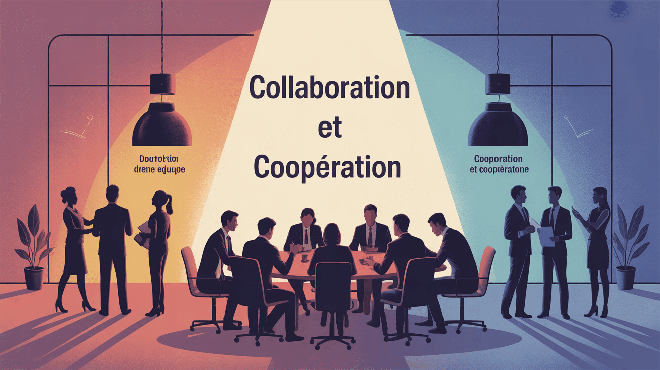 différence collaboration et coopération en équipe moderne