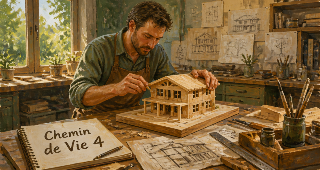 chemin de vie 4 homme construit maquette