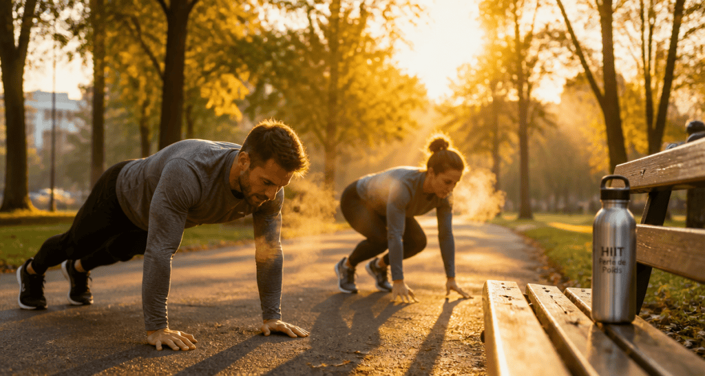 hiit perte de poids burpees en extérieur