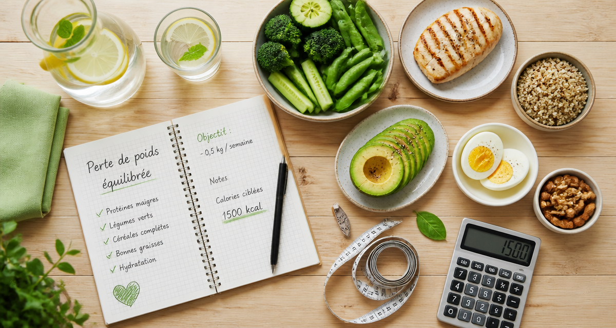 nutrition perdre du poids aliments sains table