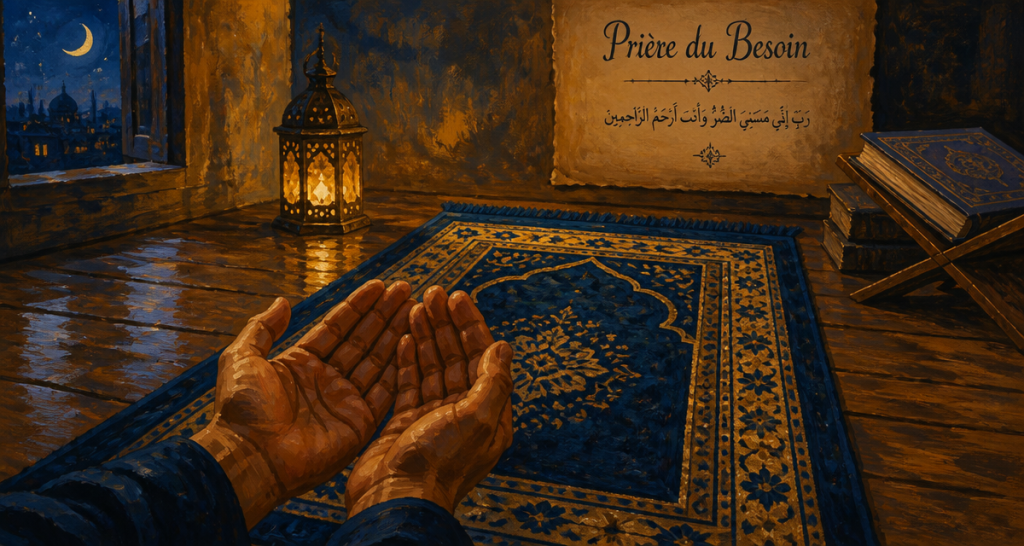Priere du besoin mains en supplication