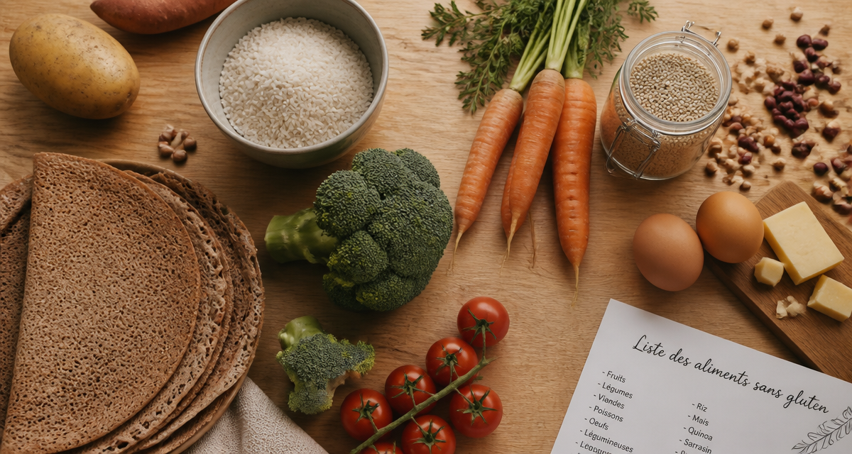 quel sont les aliment sans gluten sur un plan de travail